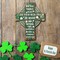 St Patricks Day Door Decorations Green Cross Welcome Door Sign Wooden Sign with Irish Blessing